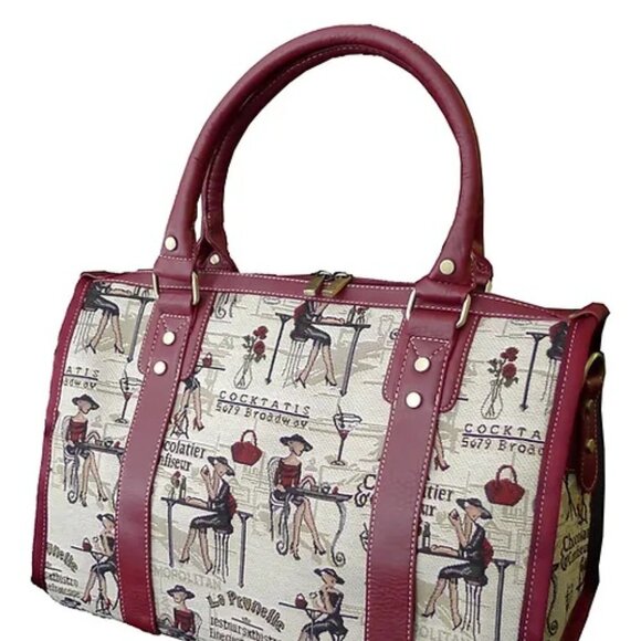 Stylish Personal Item Bag  - Tapestry Design - Parisian Theme - Spirit Frontier - Picture 3 of 5